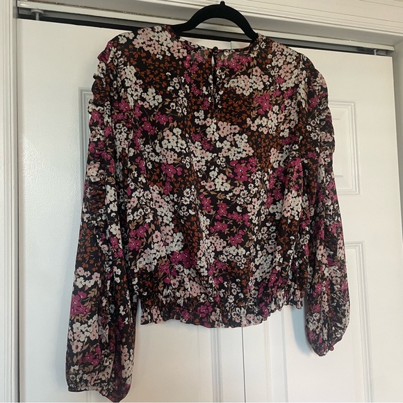Ann Taylor Dark Florals Blouse - Picture 4 of 4